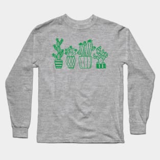 CACTUS SHIRT, SUCCULENTS, Succulent Shirt, Colorful Cacti, Gardening, Potted Plants, Shirt, Gifts for Plant Lovers, Fun Shirt for Gardeners Long Sleeve T-Shirt